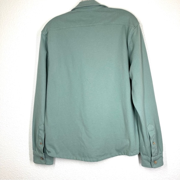 Tailor Vintage Mens Button Down Shirt Long Sleeves Light Green Large Cotton - Picture 10 of 14